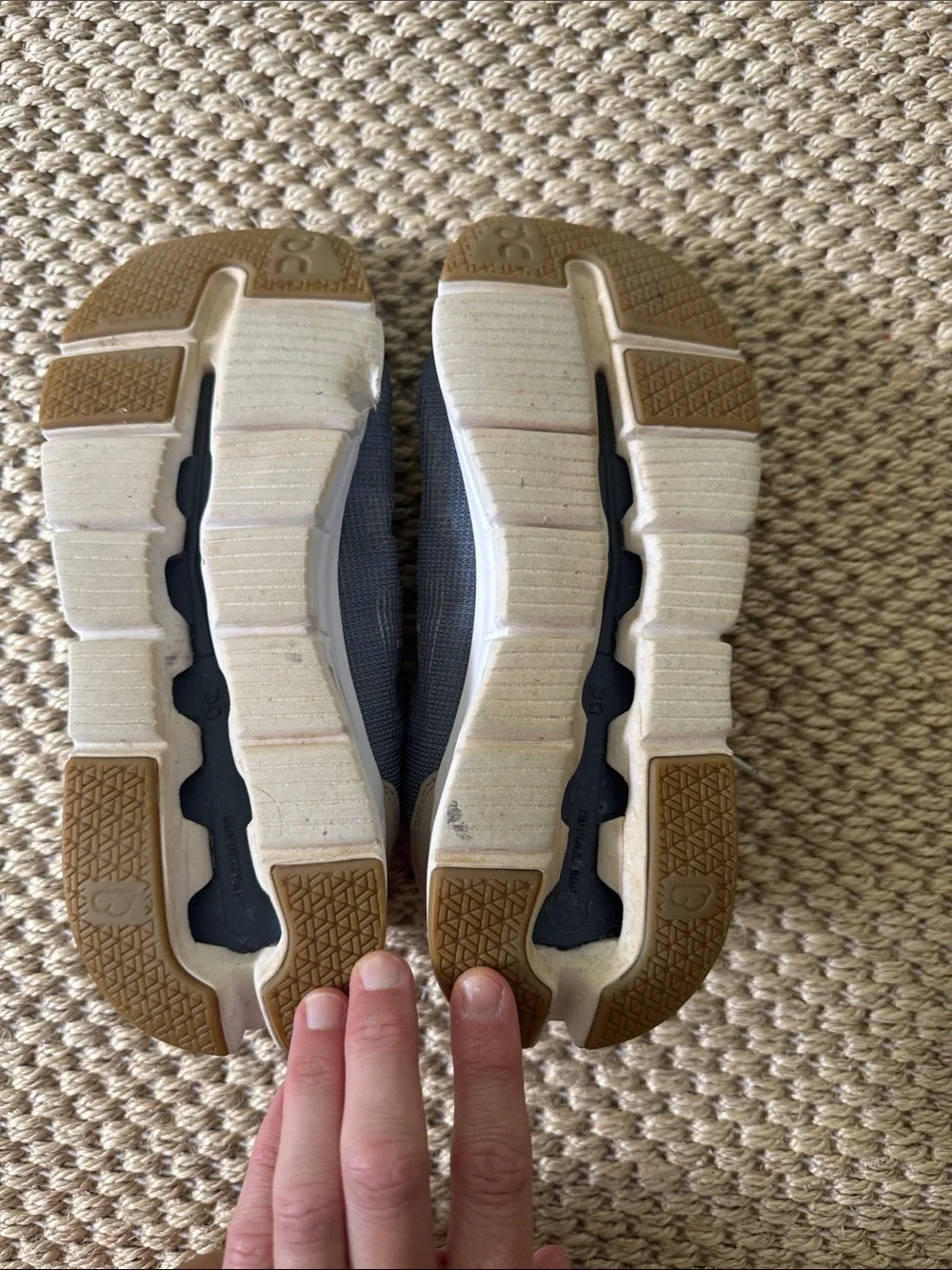 On Running Men's Navy and Light Gray Athletic Lace-Up Sneakers